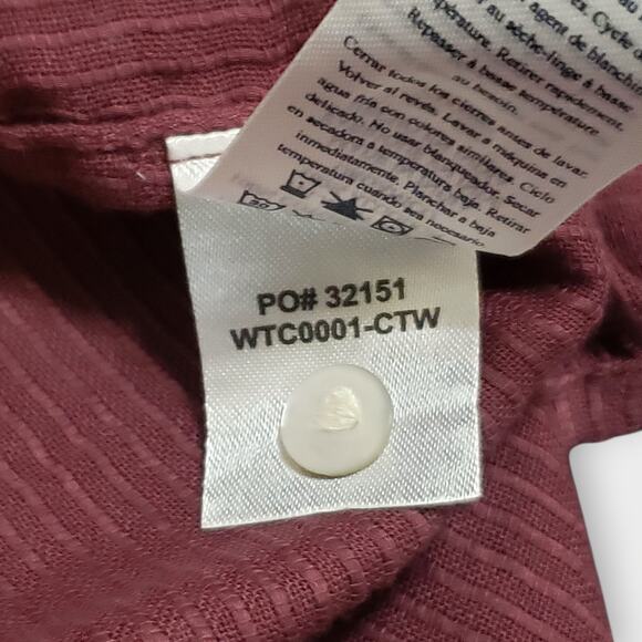 Faherty Womens Willa Blouse Catawaba Grape Purple Sz Medium Boho Peasant Classic - Picture 11 of 15